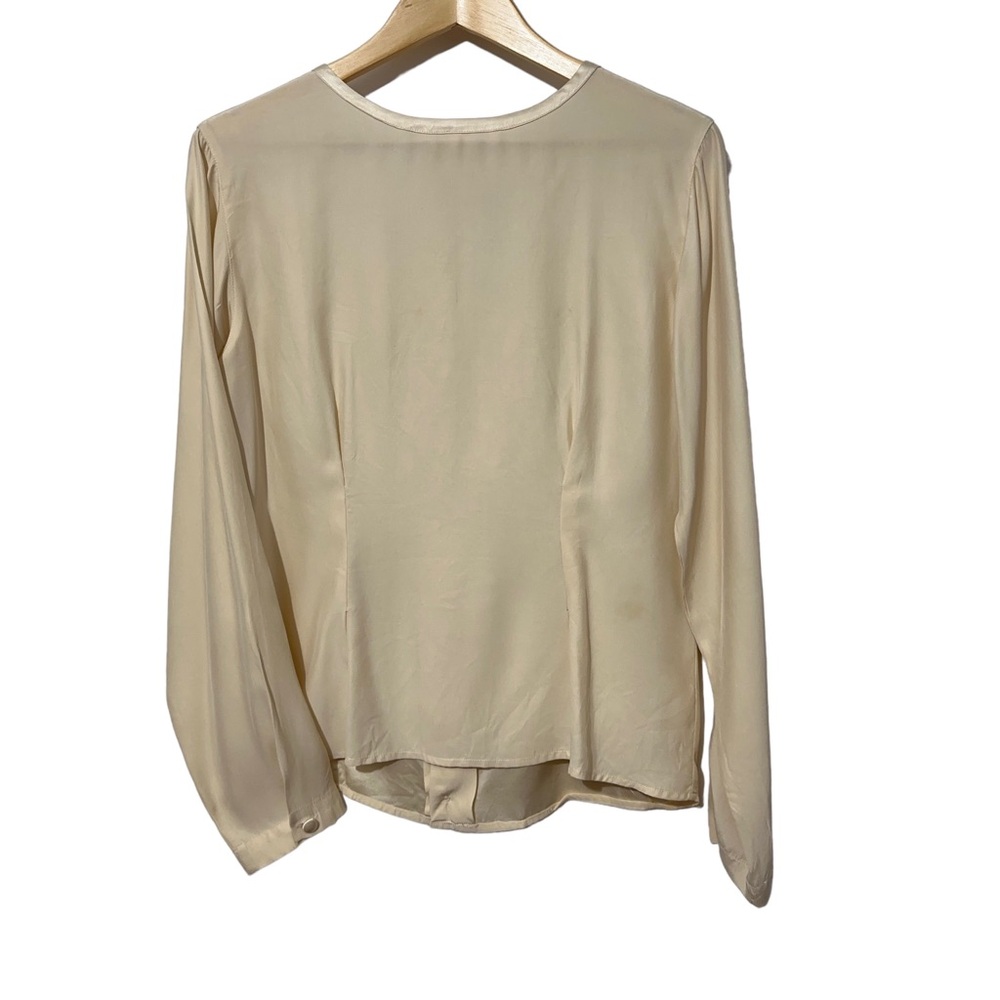 Geoffrey Beene Silk Shirt Button Down Back Size 8 Autumn